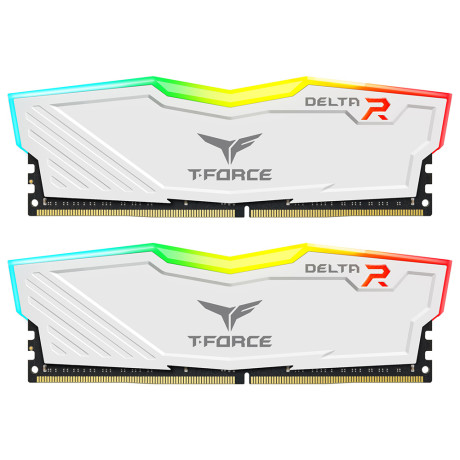 Team T-Force Delta RGB White 16GB 2x8GB 3200MHz CL16 DDR4 Gaming Ram (TF4D416G3200HC16CDC01)