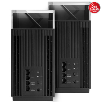 ASUS ZENWIFI PRO XT12 SIYAH IKILI MESH SISTEMI