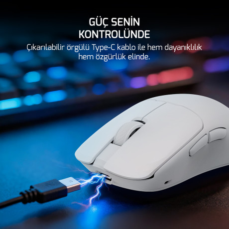GAMEPOWER RADUS WIRELESS GAMING MOUSE WHITE