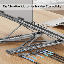 UNITEK KATLANABİLİR NOTEBOOK STANDI VE DOCKING STATION (D1137AGY01)