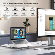 UNITEK KATLANABİLİR NOTEBOOK STANDI VE DOCKING STATION (D1137AGY01)