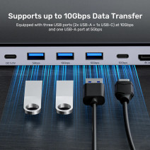 UNITEK UHUB15+ USB-C 4K BAGLANTI ISTASYONU (D1106AGY01)
