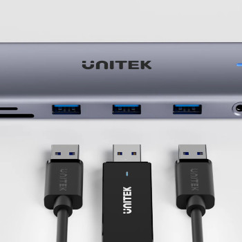 UNITEK UHUB U11+ 11-IN-1 USB-C HUB (D1113BGY01)
