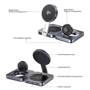 UNITEK QI2 3-IN-1 SARJ ISTASYONU (P1300AGY01)