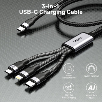 UNITEK USB-C 3IN1 SARJ 1.5M (C14101AGY01-1.5M)