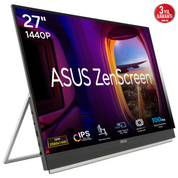 27 ASUS ZENSCREEN MB27ACF 5MS 100HZ 2K QHD IPS TAŞINABİLİR