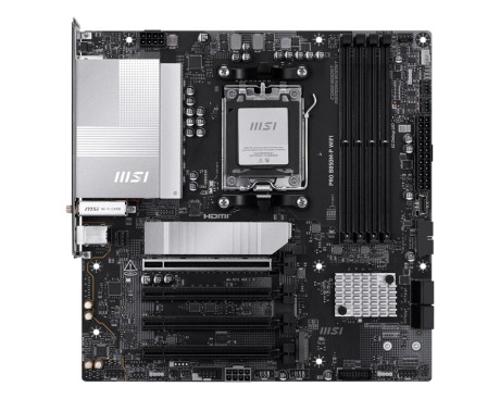 MSI PRO B850M-P WIFI DDR5 AM5 8200MHZ(OC) HDMI DP 3X M.2 USB 10GBS 5G LAN WI-FI 7 MATX