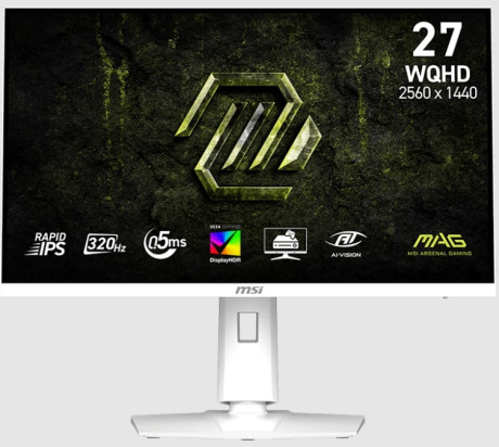 27 MSI MAG 274QRFW X32 0.5MS 320HZ 2K WQHD FLAT RAPID IPS PIVOT BEYAZ GAMING 