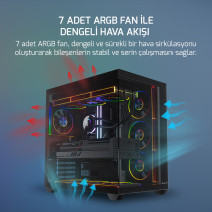 GAMEPOWER WARCRY RAVORA 7x ARGB 650W KASA