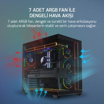 GAMEPOWER WARCRY RAVORA 7x ARGB 650W KASA