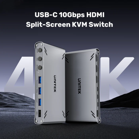 UNITEK USB-C 10GBPS HDMI KVM SWITCH (D1118AGY01-EU)