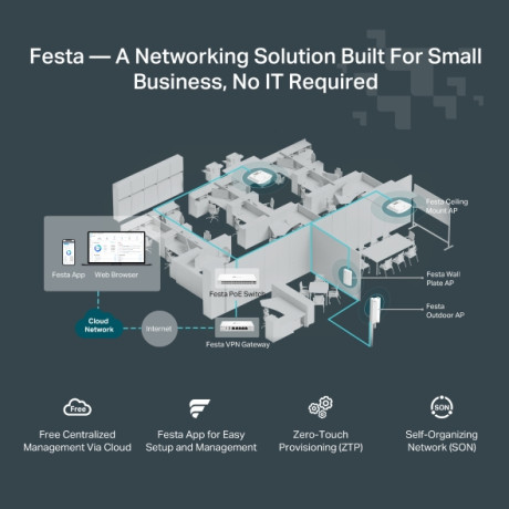 TP-LINK FESTA F52 AC1350 TAVANA MONTE DUAL-BAND Wi