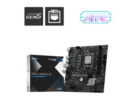 MSI PRO H810M-E DDR5 6400MHz (OC) M.2 mATX 1851P
