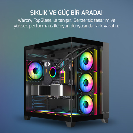 GAMEPOWER WARCRY TOPGLASS 4XARGB KASA 850W BLACK