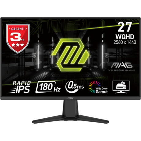 27 MSI MAG 275QF E20 WQHD FLAT RAPID IPS 0.5MS 200HZ  FREESYNC PREMIUM GAMING 