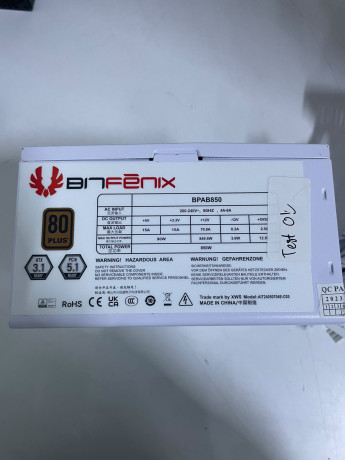 BITFENIX BPAB 850W 80+ BRONZE GUC KAYNAGI BEYAZ