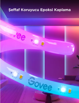 Govee H612A RGBICW Koruyucu Kaplamalı LED Şerit 5M