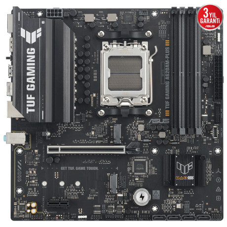 ASUS TUF GAMING A620AM-PLUS 7600MHZ(OC) DDR5 2xDP HDMI ÇİFT M2 USB3.2 AURA RGB 2.5GBİT LAN mATX