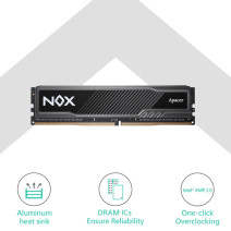 Apacer NOX 8GB 3200MHz CL16 DDR4 Gaming Ram (AH4U08G32C28YMBAA-1)