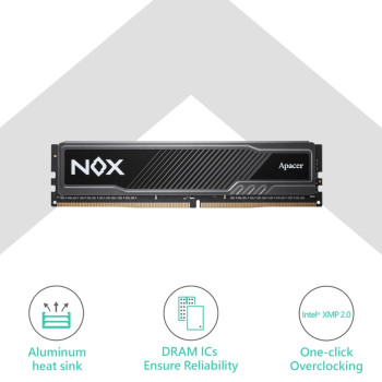 Apacer NOX 8GB 3200MHz CL16 DDR4 Gaming Ram (AH4U08G32C28YMBAA-1)