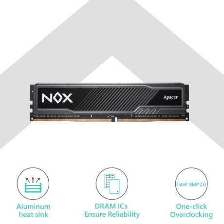 Apacer NOX 8GB 3200MHz CL16 DDR4 Gaming Ram (AH4U08G32C28YMBAA-1)