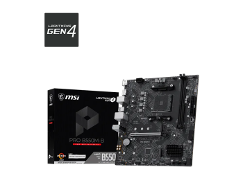 MSI PRO B550M-B AM4 DDR4 4600(OC) HDMI DP 2x M.2 USB 5Gbps mATX