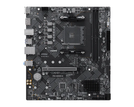 MSI PRO B550M-B AM4 DDR4 4600(OC) HDMI DP 2x M.2 USB 5Gbps mATX